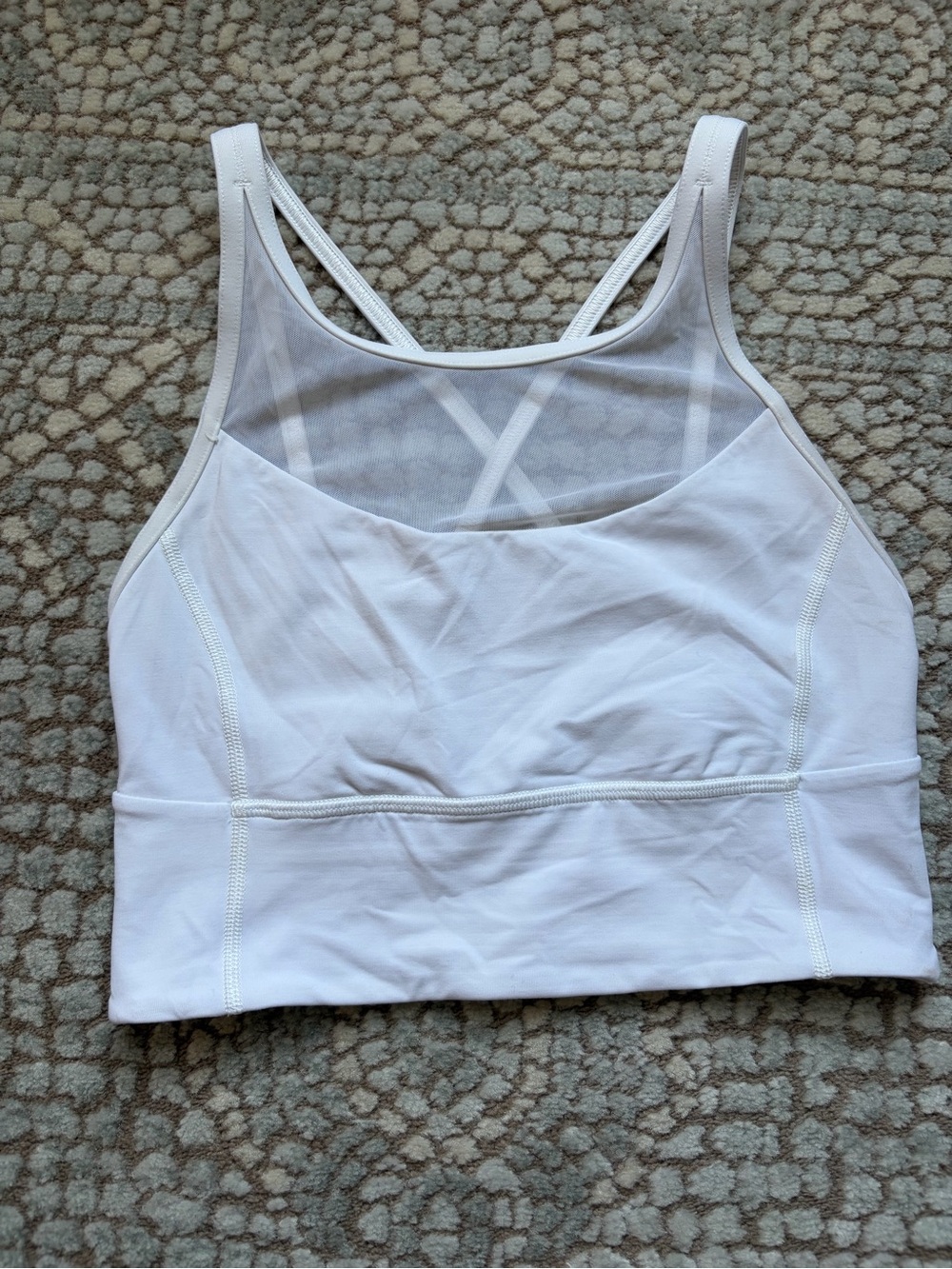 lululemon athletica White Mesh-Back Bralette